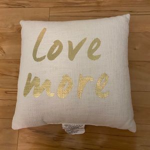 “Love more” toss pillow from room essentials